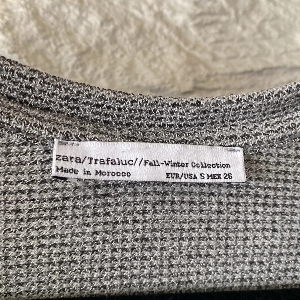 🩶Zara Long Sleeve Waffle Weave Top - Large - Picture 5 of 6